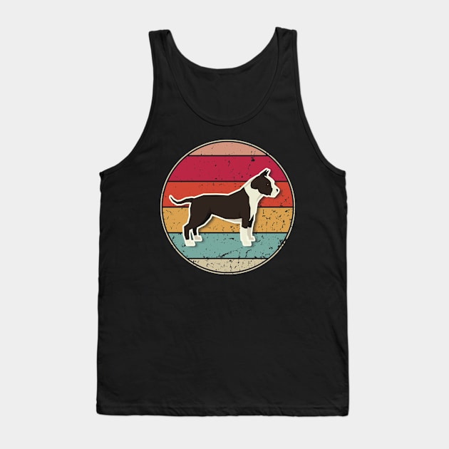 Vintage Sunset American Staffordshire Terrier Gifts  for American Staffordshire Terrier Moms, Dads & Owners Tank Top by StudioElla